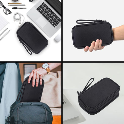 Electronics Accessories Organizer Pouch Bag, Travel Universal Organizer for Cable, Charger, Phone, SD Card, Business Travel Gadget Bag...