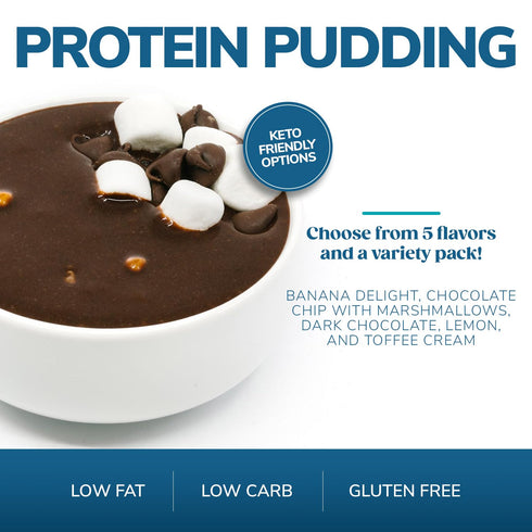 WonderSlim Protein Pudding, Dark Chocolate, Gluten Free, Low Carb (7ct)...