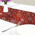 Christmas Winter Snowflake Table Runner 13x90 Inches Double Sided, Luxurious Gold Red Snowflakes Table Runners Cloth Placemats Washable Fabric for...