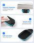 SUNGUY Earbuds Case 2Pack, Rectangle Earbuds Carrying Case, Portable Earphone Case Phone Accessories Organizer with Carabiner for Earphone, in-Ear...