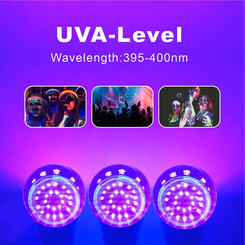 Black Light Bulb 12W(100W Equivalent) - E26 UV LED Bulbs for Neon Party, Halloween, Fluorescent Poster, Body Paint - 2 Pack...