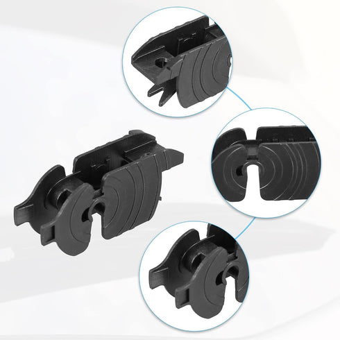ACROPIX Universal Front Wiper Blade Arm Adapter Clip Type D - Pack of 4 Black...
