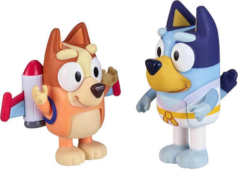 Bluey Figure 2-Packs, Action Heroes 2.5 Inch and Bingo Figures...