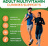 Halal Adult Multivitamin Gummies for Men, Women, Complete Everyday Nutritional Support with Biotin, Vegan, Natural Fruit Flavors, Non-GMO, Made in...