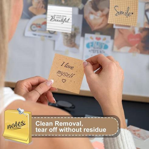 6 Pack Sticky Notes 3x3, Lined Sticky Notes Recyclable Self-Stick Grid Memo Pads, 300 Sheets Cute Sticky Note School and Office Supplies Clean Rem...