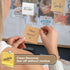 6 Pack Sticky Notes 3x3, Lined Sticky Notes Recyclable Self-Stick Grid Memo Pads, 300 Sheets Cute Sticky Note School and Office Supplies Clean Rem...