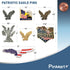 PinMart Patriotic Eagle 7 Lapel Pin Set– Bold American Eagle– Enamel Lapel Pin with Clutch Back for Coats, Suit Jackets, and Lanyards, Set of 7 pc...