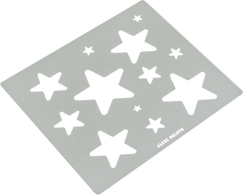 Aleks Melnyk No.206 Metal Stencil for Jewelry, Shape Earring Star Cutouts Stencil, Lapidary Template for Cabochons, Jewelry making Templates, Brac...