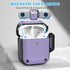 RFUNGUANGO AirPods Case Cover, Military Grade Anti-Fall Soft TPU Shock-Absorbing Protective AirPods 2&1 Generation Case with Keychain and Cleaning...