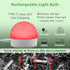 KMU Rechargeable Battery Operated Light Bulb 2 Pack E26 Battery Powered Light Bulb with 2 Remote Control, WRGB 15 Colors LED Light Bulb for Non Ha...
