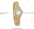 JewelryWe Women Watches Gold Tone Alloy Rhinestone Quartz Watch Stylish Bling Dress Watch Wristwatches for Valentine’s Day...