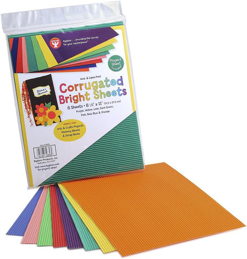 Hygloss Corrugated Cardboard Sheets, 8-Pack, 8 Pieces...