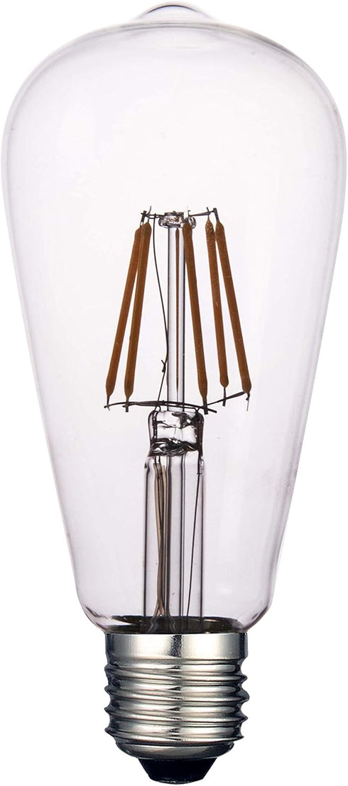Vintage LED Edison Bulbs, Dimmable 6W Antique LED Filament Light Bulb, 2700K Soft Daylight White, 620 Lumens, ST64/ST19 Clear Glass, E26 Medium Ba...