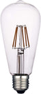 Vintage LED Edison Bulbs, Dimmable 6W Antique LED Filament Light Bulb, 2700K Soft Daylight White, 620 Lumens, ST64/ST19 Clear Glass, E26 Medium Ba...