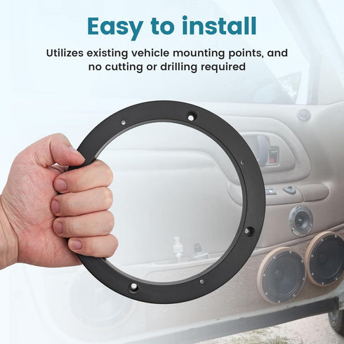5 Inch Speaker Spacer Adapter Ring Mounting Bracket, Auto Car Universal Fit 5” Plastic Speaker Ring Adapter 0.5 Inch Depth, 5 Inch Plastic Car Ste...