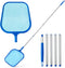 Pool Skimmer - Pool Skimmer Net with 5 Section Adjustable Telescopic Aluminum Pole, 25''- 64'', Pool Net Skimmer Rake with Ultra Fine Mesh , Pool ...