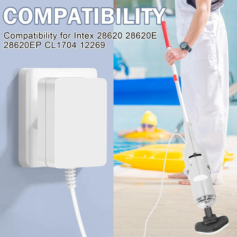 5V Pool Vacuum Charger for Intex 28620EP CL1704 12269 Charger, for Intex Replacement Adapter Plug Rechargeable Vacuum Cleaner Power Adapter Charge...