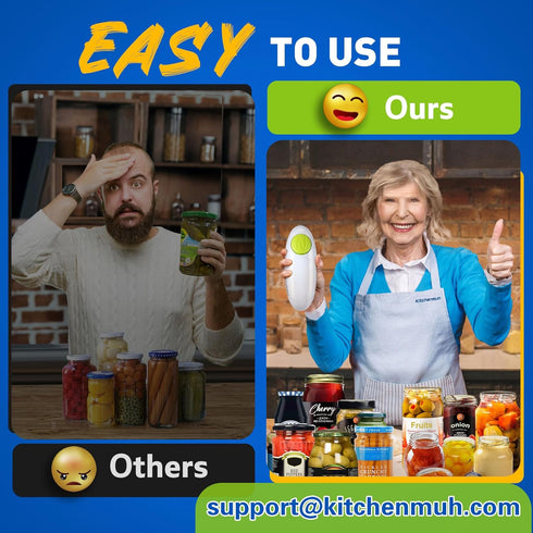 Higher Torque Electric Jar Opener for Seniors with Arthritis Fit Almost Jars Size, Strong Tough Automatic Jar Opener for Weak Hands, Hands Free Ba...