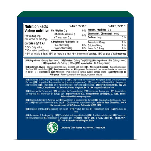 VAHDAM, High Mountain Oolong Tea Bags (30 Count) Non GMO, Gluten Free | High Grown Oolong Tea Leaves - Light & Floral | Resealable Ziplock Pouch...