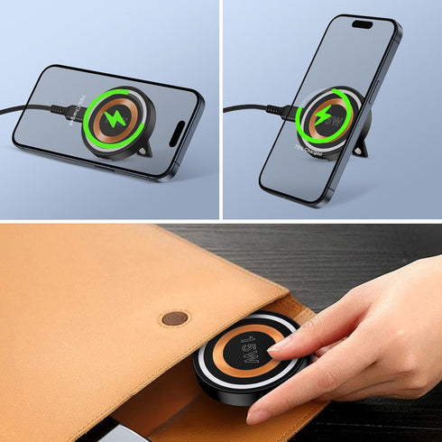 Samsung Magnetic Wireless Charger Fast Charging for Samsung Galaxy S24 Ultra/S24+/S24/S23+/S22/S21+,15W Magsafe Wireless Charger Pad Kickstand Hol...