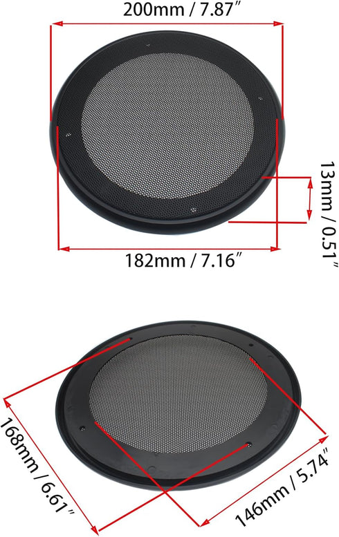 2 Pcs Round Ceiling Speaker Grill Covers for 6.5 Inch Speaker with Screws (Black)...