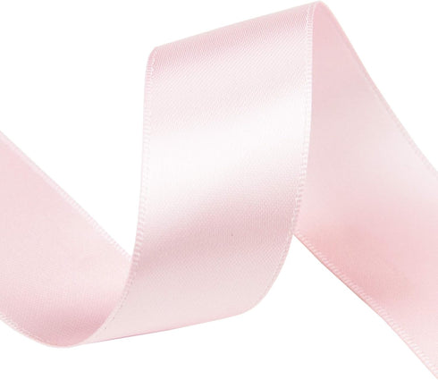 VATIN Satin Ribbon, 1" Width X Continuous 25 Yards Light Pink Double Faced Polyester Fabric Ribbon for Crafts, Gift Wrapping, Wedding, Christmas, ...