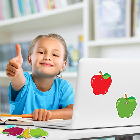 480 Sheets Apple Sticky Notes Apple Shape Post Notes Colorful Note Pads Back to School Memo Sticky Tabs Cute Expressions Notepads Easy to Post for...