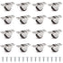 16Pcs 0.5 Inch Caster Wheels Tiny, Low Profile Small Casters Wheels, Self Adhesive Mini Caster Wheels for Appliances, Furniture,DIY Storage Box (O...