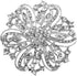 Crystal Rhinestone Brooch for Women Silver Twisted Petals Flower Brooch Pins for Women Silver Brooch for Women Clear Rhinestone Brooch Pins Rhines...