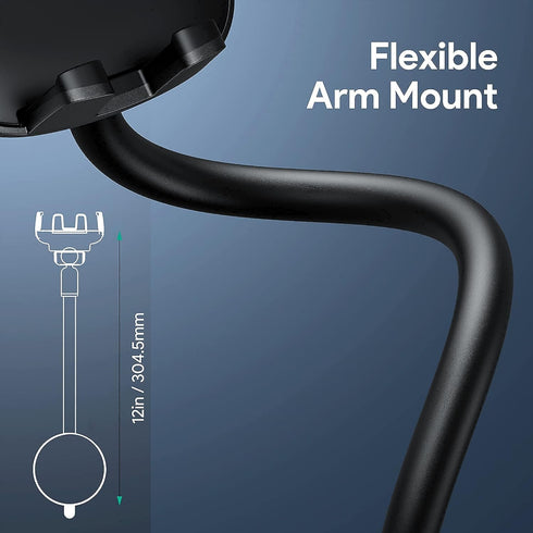 Qifutan Cell Phone Holder for Car Phone Mount Long Arm Dashboard Windshield Car Phone Holder Anti-Shake Stabilizer Phone Car Holder Compatible wit...
