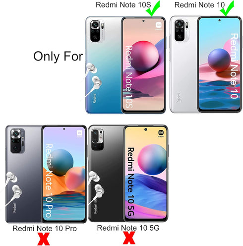 Ibywind Screen Protector For Redmi Note 10 4G/Note 10S(Not For Samsung Galaxy Note 10),with 2Pcs Tempered Glass,1Pc Camera Lens Protector,1Pc Back...