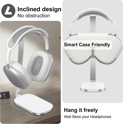 Headphone Stand for AirPods Max, Headset Holder with Aluminum Supporting Rod, Heavy Base Desk Stand Headphones Support Accessory for All Headphone...