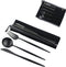 Gugrida Luxury Black Matte Portable 18/10 Stainless Steel Travel Flatware Sets of 7 Portable Camping Cutlery Set, Healthy & Eco-Friendly Flatware ...