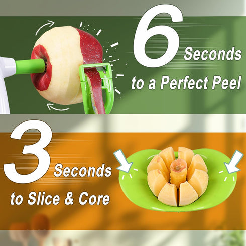 Apple Peeler, 8 Wedges Apple Peeler Slicer Corer, Stainless Steel Blades, Apple Slicer, Apple Corer...