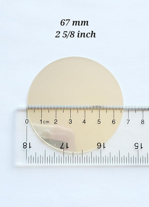 100 Plastic Circle Mylars for 2 1/4" (2.25") Pin Badges Round Buttons (Actual Size 2 5/8" - 66.68 mm) 0.03" Thick Transparent Film Covers...