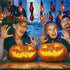 C7 Halloween String Lights,25FT Orange and Purple Halloween Lights with 27 Flickering Flame Light Bulbs(2 Spare) for Outdoor Garden Yard Home Hall...