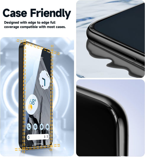 MAGIC JOHN 2 Pack for Google Pixel 8 Pro Tempered Glass Screen Protector, Auto Dust-Elimination, Bubble Free, HD Clear, Easy Installation......