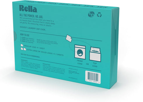 Rella Laundry Detergent Sheets, 60 Laundry Sheets, Laundry Soap Sheets with Fresh Linen Scent, Eco Friendly Travel Laundry Detergent, Biodegradabl...