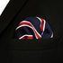 S&W SHLAX&WING Striped Pocket Square for Mens Suit Jacket Blue and Red...