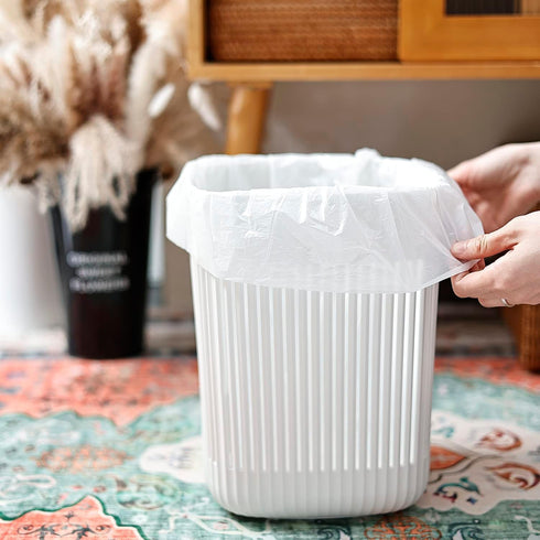 Small Trash Bags 4 Gallon - 100 Count 4 Gallon Trash Bag, Small Garbage Bags for Office Bedroom Bathroom Trash Bags, White 4 Gal Small Trash Can L...