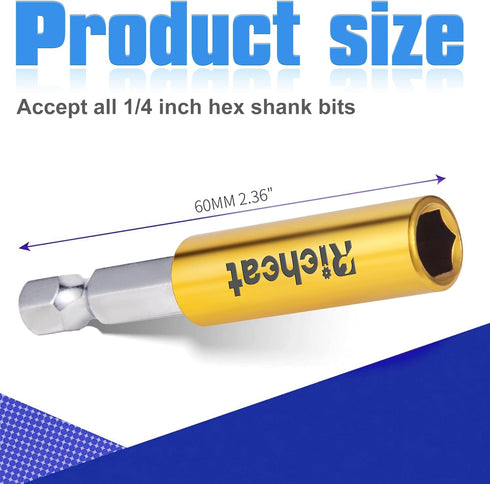 5PCS Strong Magnetic Extension Socket Drill Bit Holder 1/4" Hex Power Tools,Strong Magnetic Extension Bit Holder,Hex Shank S2 Steel Magnetic,Screw...