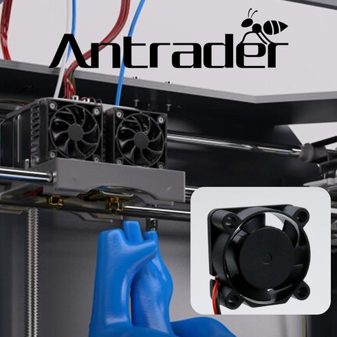 Antrader 3-Pack 12V 0.1A 2Pin 25mm x25mm x10mm DC Small Mini Brushless Cooling Fan...