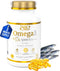 Omega 3 Fish Oil Supplement with Vitamin D3 5000 IU - 1000mg Triglyceride Capsules for Brain Health - Optimal Ratio EPA DHA Omega-3 Fish Oils Vita...