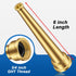 3/4 GHT Brass Garden Water Hose Spray Nozzle, 6 Inch High Pressure Water Hose Jet Nozzle Sprayer Sweeper for Cleaning Clutter, Roads, Yard, Vehicl...
