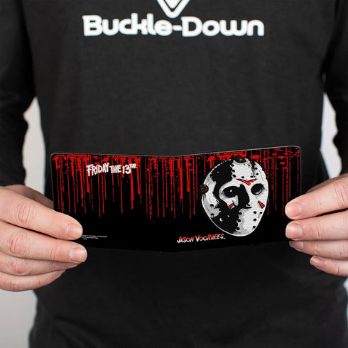 Buckle-Down Bifold Wallet Friday the 13th Jason , 4.0" x 3.5"...
