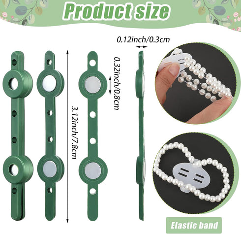 4 Pieces Elastic Pearl Wrist Bands and 15 Pairs Floral Boutonniere Magnets Corsage Brooches Magnet for Handmade Wedding Bride Boutonnieres Corsage...