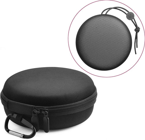 Bluetooth Speaker Bag Portable Full Bluetooth Speaker Storage Bag Case for A1with Carabiner for Transportation, Travelling, Outdoor Activities Bla...
