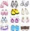 SOTOGO 12 Pairs of 18 Inch Doll Shoes Fits for American 18 Inch Doll Include Sandals Leather Shoes Ballet Shoes...