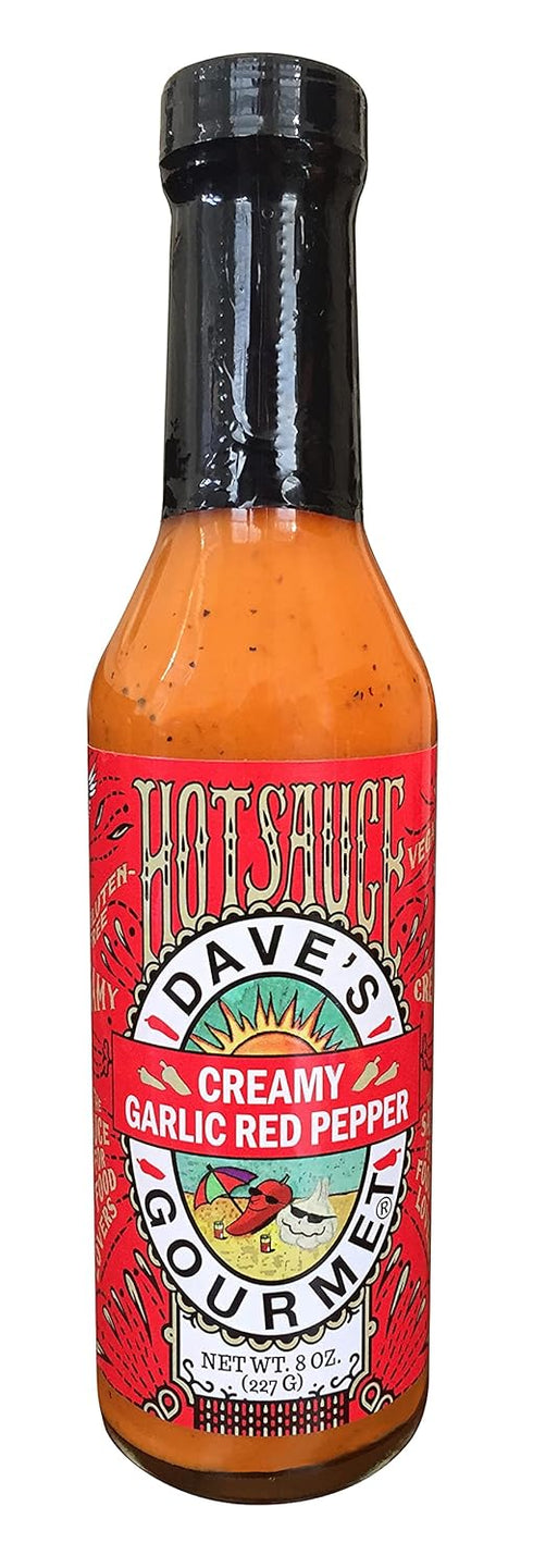 Dave's Gourmet Creamy Garlic Red Pepper Hot Sauce, 8 Ounce...