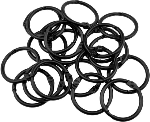 Binder Ring Black Metal Hinged Ring Book Binder Ring Stapler Hinged Buckle Ring Scrapbook Sketchbook Craft Album DIY Binding Ring -20PCS...